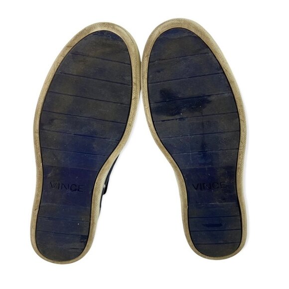 Vince Blue Belmont High Top‎ Sneakers Flat Shoes Mens Size 11 Italian Calf Suede - Picture 11 of 12